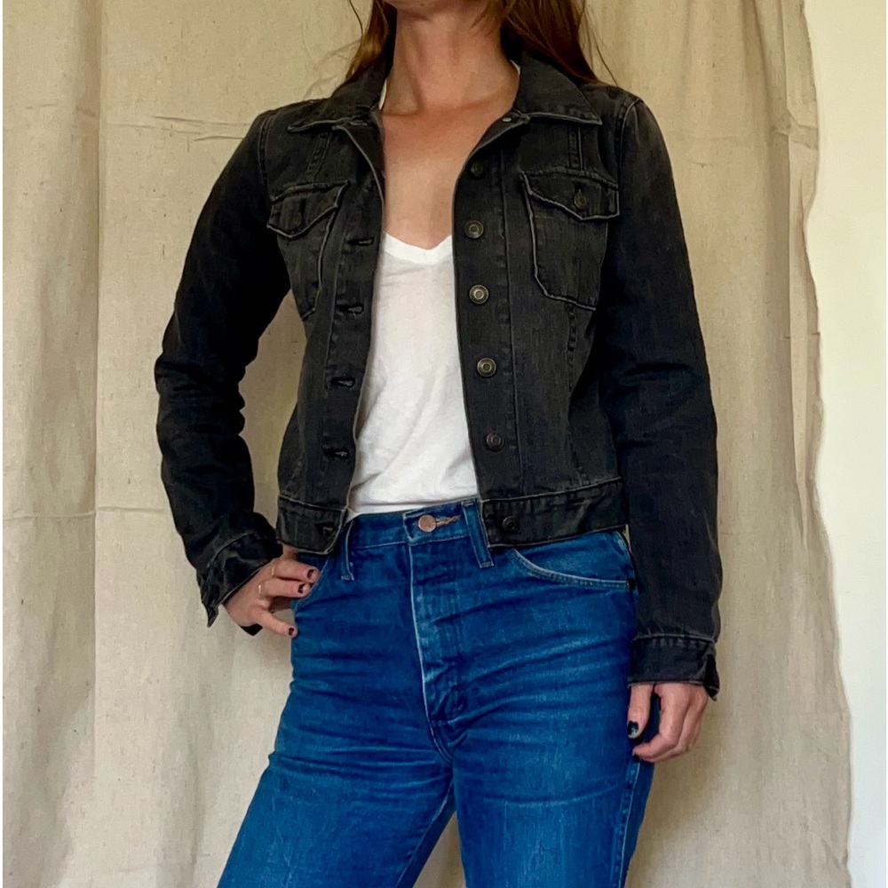 Gap distressed denim jacket